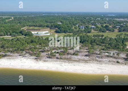 Une vue aérienne de la station navale de Pensacola, Floride USA Banque D'Images