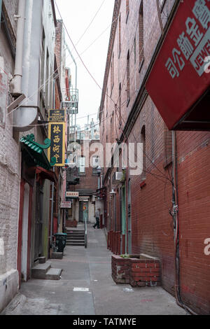 Saint Louis ruelle dans Chinatown, San Francisco, États-Unis Banque D'Images