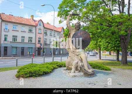 Ville Jurmala, République de Lettonie. Urban street view avec monument et bâtiments. 2019. 25. Peut Banque D'Images