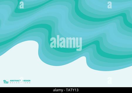 Abstract blue mer ondulée pattern design decoration background. Vous pouvez utiliser pour votre annonce, affiches, illustrations, présentation, gabarit de protection. vector illustration Illustration de Vecteur