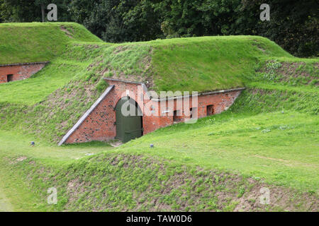 Pologne - Gdansk city (savez également Danzig nas) dans la région occidentale. Vieux fort Grodzisko. Banque D'Images