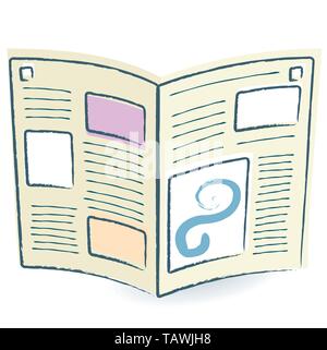 Illustration vecteur eps10. Faux journal ouvert. Illustration schématique Illustration de Vecteur