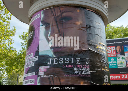 Jessie J Billboard à Amsterdam aux Pays-Bas 2019 Banque D'Images