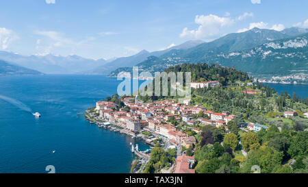 Vue panoramique de Bellagio, lac de Côme. Italie Banque D'Images