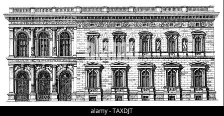 Palais Borsig, Berlin, Allemagne, 1890, Palais Borsig, 19. Jahrhundert, aus Meyers Konversations-Lexikon, 1889, Berlin, Deutschland, Europa Banque D'Images