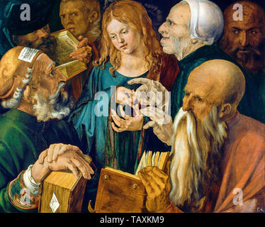 Albrecht Dürer, Jésus parmi les docteurs, peinture, 1506 Banque D'Images