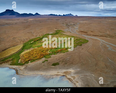 Route kjölur ou Kjalvegur Road, Central Highlands, Islande Banque D'Images