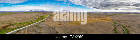 Route kjölur ou Kjalvegur Road, Central Highlands, Islande Banque D'Images