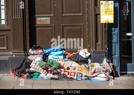 'Windsor' épidémie fait de dormir, comme le nombre de sans-abri dans les rues de la ville royale s'amplifie, Berkshire, Angleterre, Royaume-Uni Banque D'Images