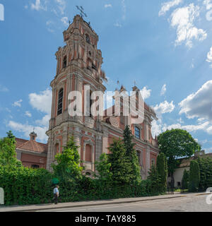 Vilnius, Lituanie. Mai 2019. Vue de l'église catholique de tous les Saints façade Banque D'Images