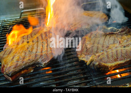 La Brasa, Chuletón un T-Bone grillé Steak Banque D'Images