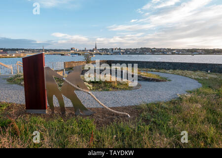 Pour le monument commémoratif U.S. Naval Air Station Wexford, une station d'hydravion à Ferrybank, Wexford, République d'Irlande. Banque D'Images