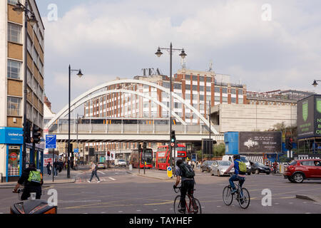 Great Eastern Street et Shoreditch High Street à Londres, Angleterre Banque D'Images