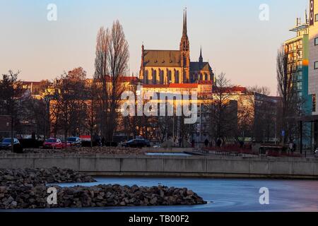 Cathédrale Saint Pierre et Paul à Brno, Petrov, église catholique romaine, République Tchèque Banque D'Images
