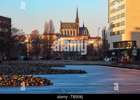 Cathédrale Saint Pierre et Paul à Brno, Petrov, église catholique romaine, République Tchèque Banque D'Images