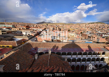 Vue sur le toit de l'Église et couvent de San Francisco, Potosí, Bolivie Banque D'Images