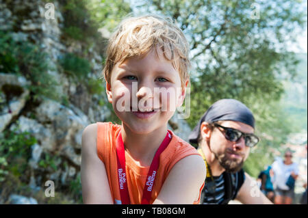 Fatigué 4 ans sur un moyen de château de San Giovanni à Kotor, Monténégro, Europe Banque D'Images