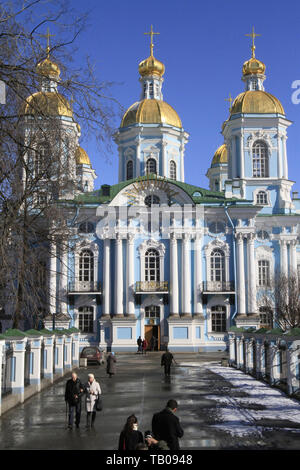 Cathédrale Saint-Nicolas des marins. Saint-Pétersbourg. Banque D'Images