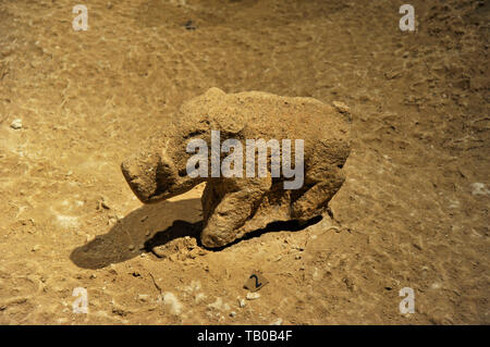 Des artefacts de Gobekli Tepe sur l'affichage à l'museum à Sanliurfa, en Turquie Banque D'Images