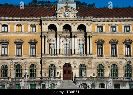 L'Hôtel de ville de Bilbao - Casa Consistorial (Mairie). Bilbao, Espagne Banque D'Images