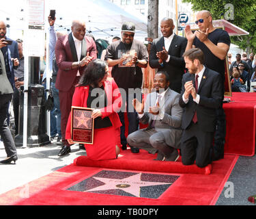 28 mai 2019 - Los Angeles, CA, USA - LOS ANGELES - le 28 mai : Tyrese Gibson, Ice Cube, Jamie Foxx, F Gary Gray, Vin Diesel, des représentants de la F. Gary Gray Cérémonie étoile sur le Hollywood Walk of Fame Le 28 mai 2019 à Los Angeles, CA (crédit Image : © Kay Blake/Zuma sur le fil) Banque D'Images