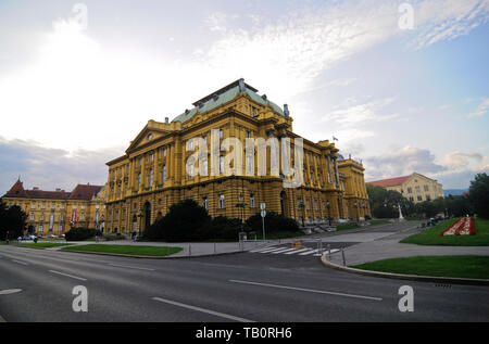 Théâtre national croate, Zagreb Banque D'Images