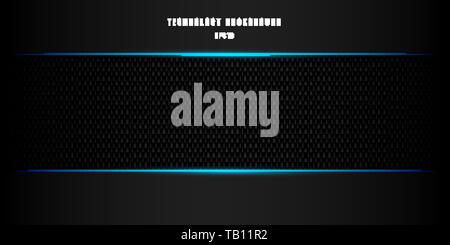Abstract Template style technologie brillant bleu métallique couleur noir modèle de châssis en fibre de carbone tech design moderne l'arrière-plan. Vector illustration Illustration de Vecteur