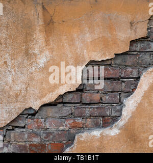 Old grunge mur de briques. Beau millésime historique. Banque D'Images