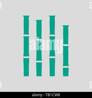 L'icône de branches de bambou. Vert sur fond gris. Vector Illustration. Illustration de Vecteur