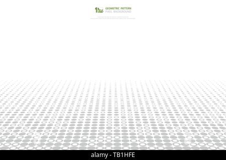 Résumé cercle gris et blanc motif pixel couvrir l'arrière-plan. Vous pouvez utiliser pour votre annonce, affiches, illustrations, présentation, conception de la couverture. vector illustration Illustration de Vecteur