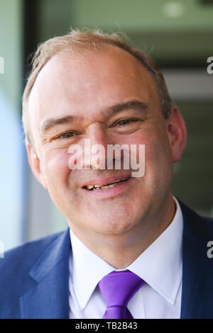 Southwark, London, UK 30 mai 2019 - Ed Davey, député de Kingston et à Surbiton et ancien secrétaire d'État à l'énergie et le changement climatique en rive sud alors qu'il lance sa campagne à la direction de devenir le leader du Parti libéral démocrate. Le chef actuel, Vince Cable a annoncé qu'il quittera ses fonctions en tant que chef libéral démocrate le 23 juillet 2019. Credit : Dinendra Haria/Alamy Live News Banque D'Images