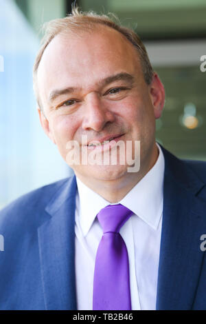 Southwark, London, UK 30 mai 2019 - Ed Davey, député de Kingston et à Surbiton et ancien secrétaire d'État à l'énergie et le changement climatique en rive sud alors qu'il lance sa campagne à la direction de devenir le leader du Parti libéral démocrate. Le chef actuel, Vince Cable a annoncé qu'il quittera ses fonctions en tant que chef libéral démocrate le 23 juillet 2019. Credit : Dinendra Haria/Alamy Live News Banque D'Images