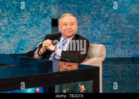 Milan, Italie. 26 mai 2019. Jean Todt assiste à Che tempo che fa Tv Show le 26 mai 2019 à Milan, Italie. © Alessandro Bremec Banque D'Images