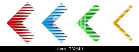 Jeu de flèches. Vector illustration. Résumé isolés flèches Illustration de Vecteur