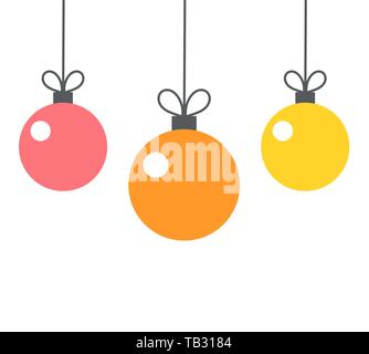 Christmas baubles hanging ornaments illustration Illustration de Vecteur
