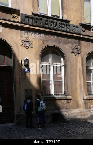 Cracovie. Cracovie. Pologne. Kazimierz. Maison d'étude de Talmud pour les membres du groupe juif Kowea ITIM le Tora (la Société d'études de la Torah). Banque D'Images