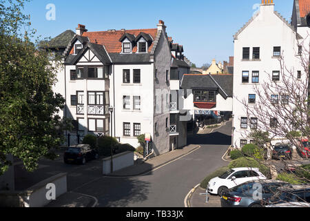 Dh DEAN VILLAGE EDINBURGH appartement moderne télévision bloque Banque D'Images