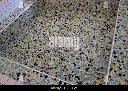 Salle de bain privée à Beitou Hot Spring Museum à l'origine l'établissement de bains publics Hokuto qui date de 1913 situé à Taipei, Taïwan zone Banque D'Images