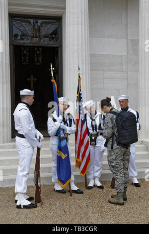 Memorial Day 2019 UK Service au cimetière militaire américain de l'ABMC Brookwood. Banque D'Images