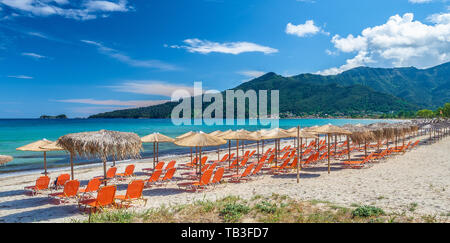 Golden Beach incroyable sur Thassos, Mer Égée, Grèce Banque D'Images