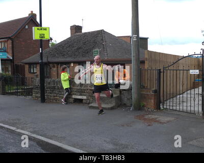 Porteur dans l'Hallam Chase de Crosspool à Sheffield à Stannington, revendiquée en tant que plus ancienne course à la gestion est tombé dans le monde datant de 1862. Banque D'Images