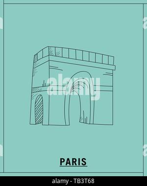 Arc de triomphe.part croquis Illustration de Vecteur