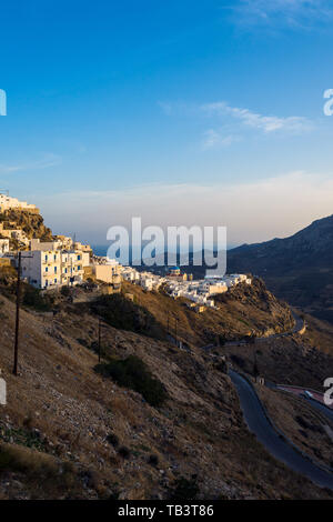 Serifos, Cyclades,grèce,10/01/2018 : les maisons blanches de l'île de Sérifos Chora Banque D'Images