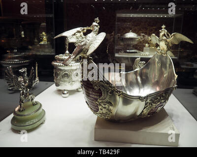 Musée Faberge du Palais de Shuvalov, Saint-Pétersbourg, Russie, site classé au patrimoine mondial de l'UNESCO Banque D'Images