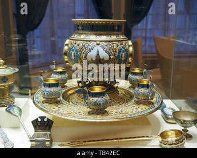 Musée Faberge du Palais de Shuvalov, Saint-Pétersbourg, Russie, site classé au patrimoine mondial de l'UNESCO Banque D'Images