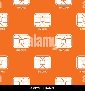 Microchip centrale orange vecteur modèle Illustration de Vecteur
