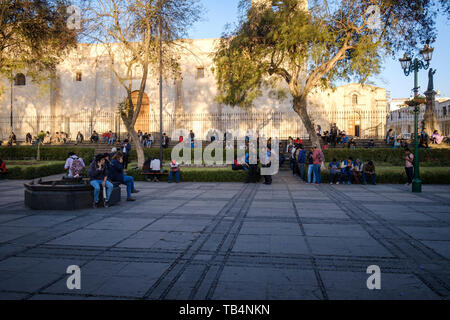 Park et complexe de San Francisco en Arequipa, Pérou Banque D'Images