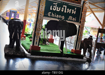 La gare intérieur Chiang Mai Thaïlande Banque D'Images