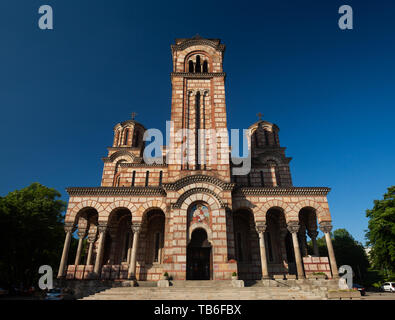 Grand angle de vue de l'église de Saint Marc, Belgrade, Serbie Banque D'Images