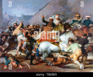 Francisco Goya, le 2 mai 1808, ou, la charge des Mamelouks, peinture, 1814 Banque D'Images